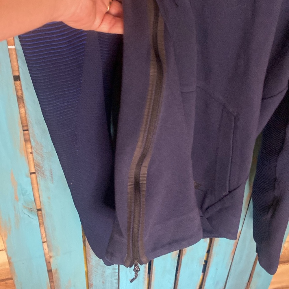 Nike 1/2 diagonal zip tech hoodie sweatshirt size large two tone blue - Picture 7 of 9